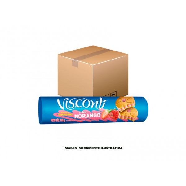 BISCOITO RECHEADO MORANGO VISCONTI 1X64X125G